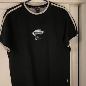 Versace Black Tee with Silver Highlights